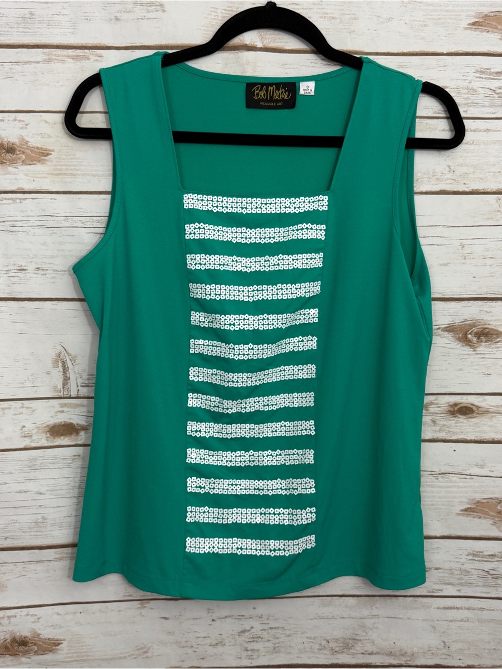 Bob Mackie Embellished Sleeveless Tank Top Small